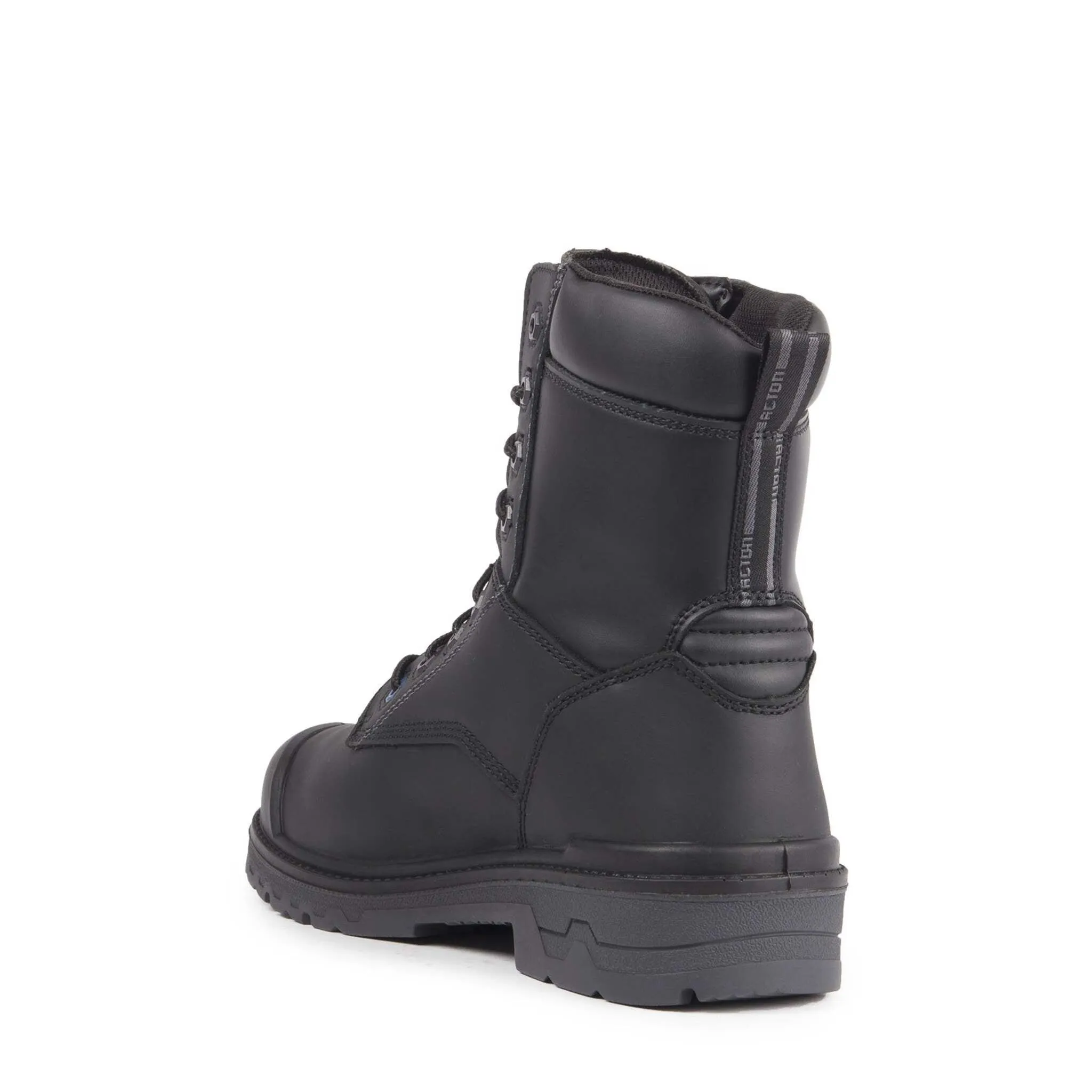 Acton Men's 8" Progum-I-Met Leather Safety Work Boots - Steel Toe, Internal Metguard, Waterproof, Puncture-Resistant Plate | Sizes 7-17 | Black