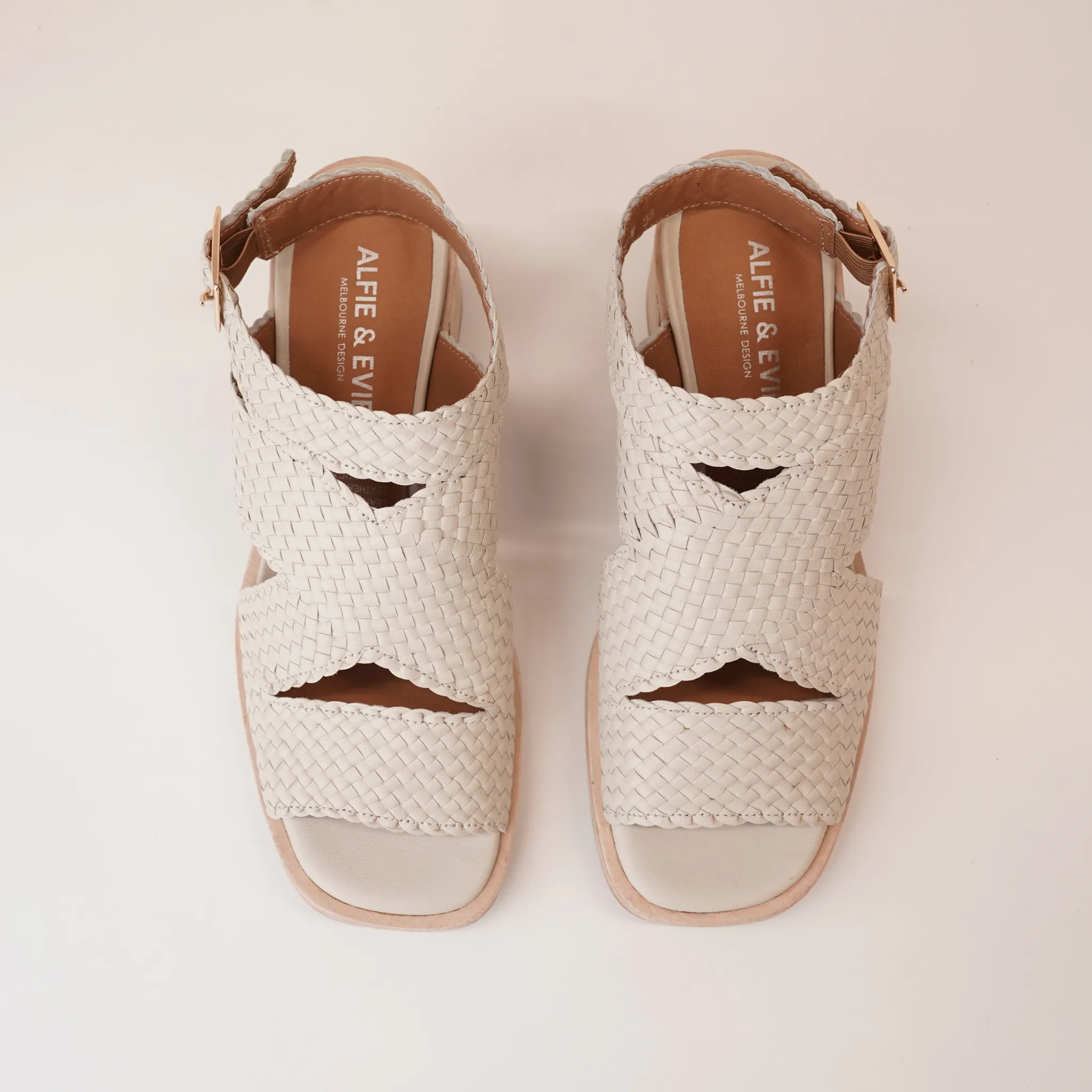 Amuse Cream Leather Heels