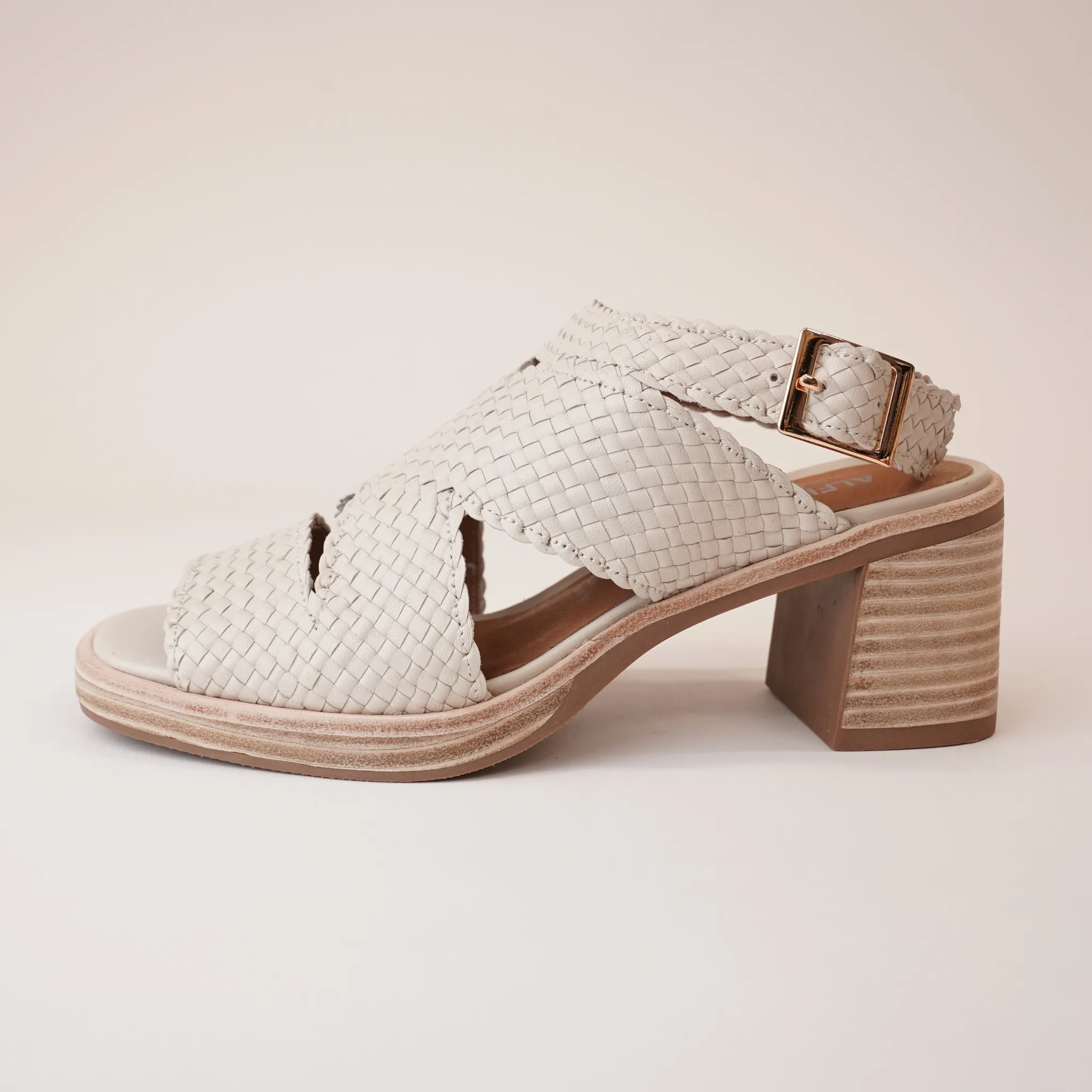 Amuse Cream Leather Heels