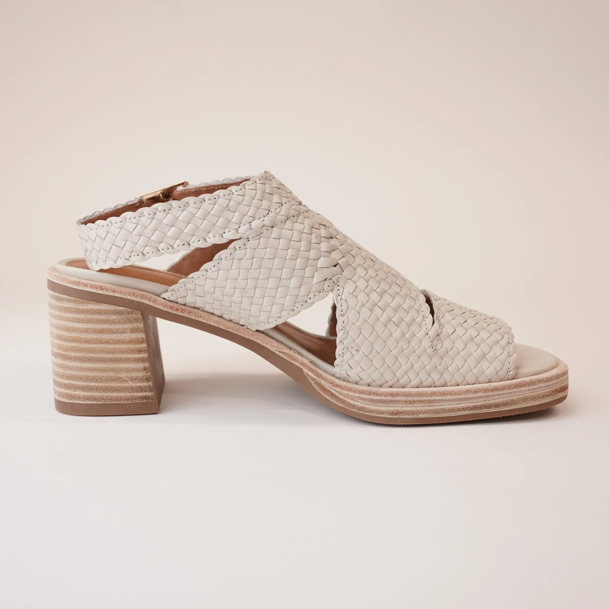 Amuse Cream Leather Heels