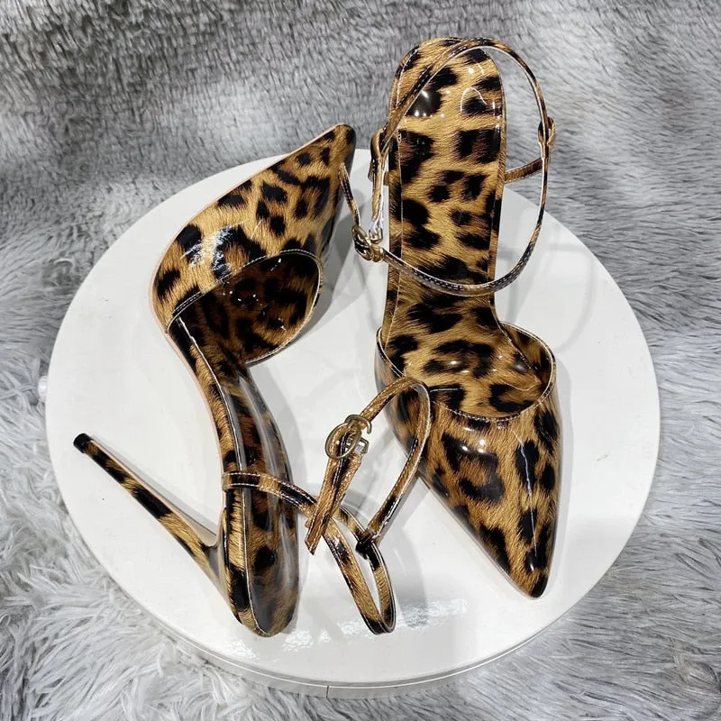 Anna Pointy Toe Women's Sling Back Stiletto Sandals