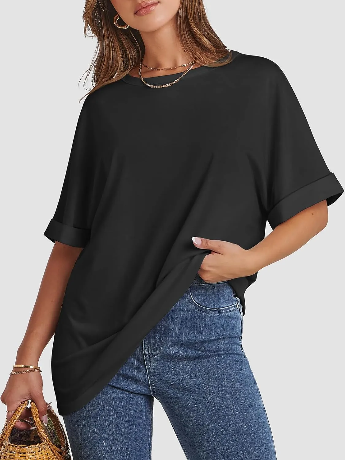 ATHMILE Womens Oversized T Shirts Summer Tops Spring Casual Loose Fit Workout Short Sleeve 2025 Beach Vacation