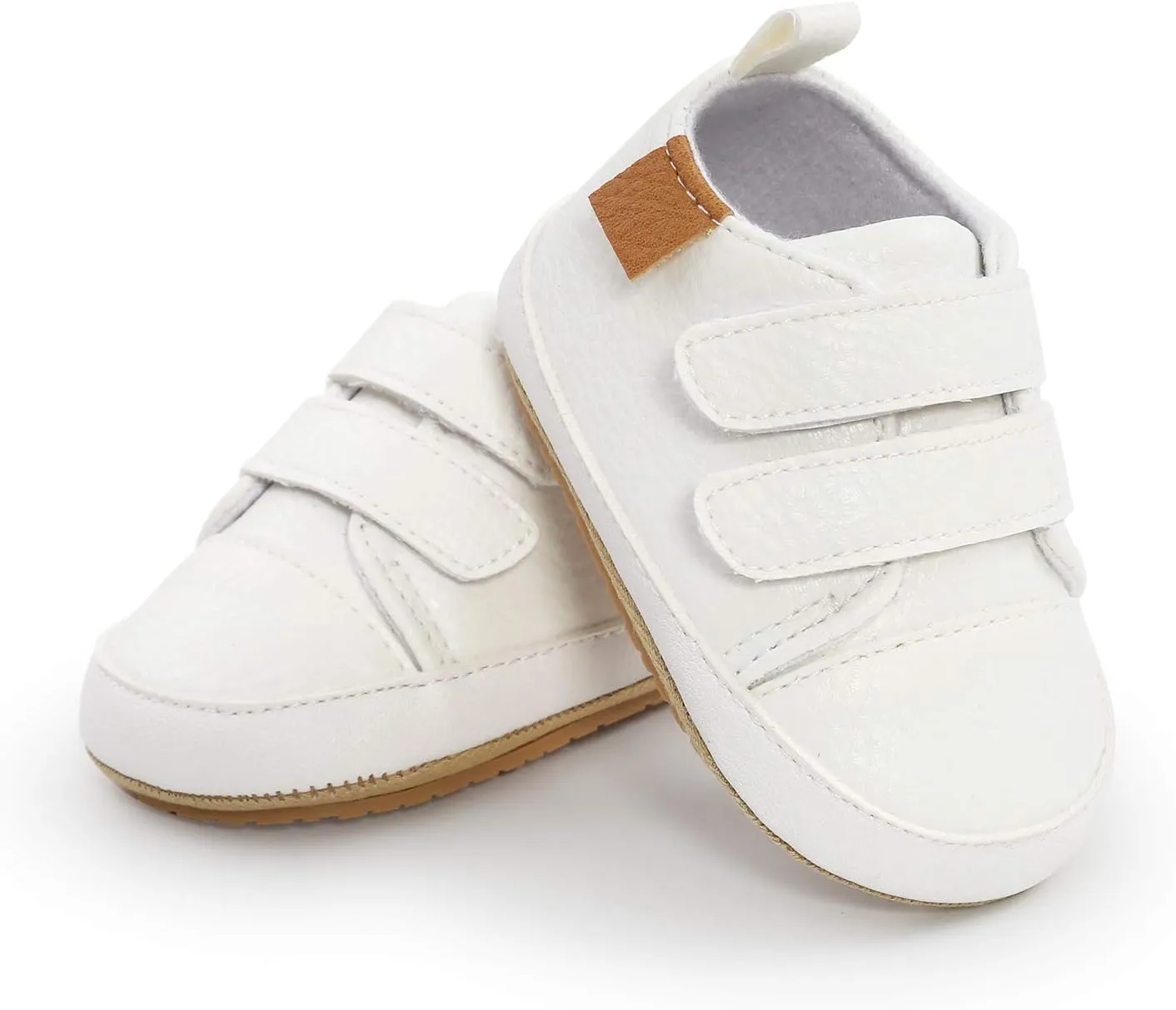 Baby Boys Girls Shoes Non-Slip Rubber Sole High-Top PU Leather Sneakers Infant First Walking Shoes Toddler Crib Shoes Newborn Loafers Flats.