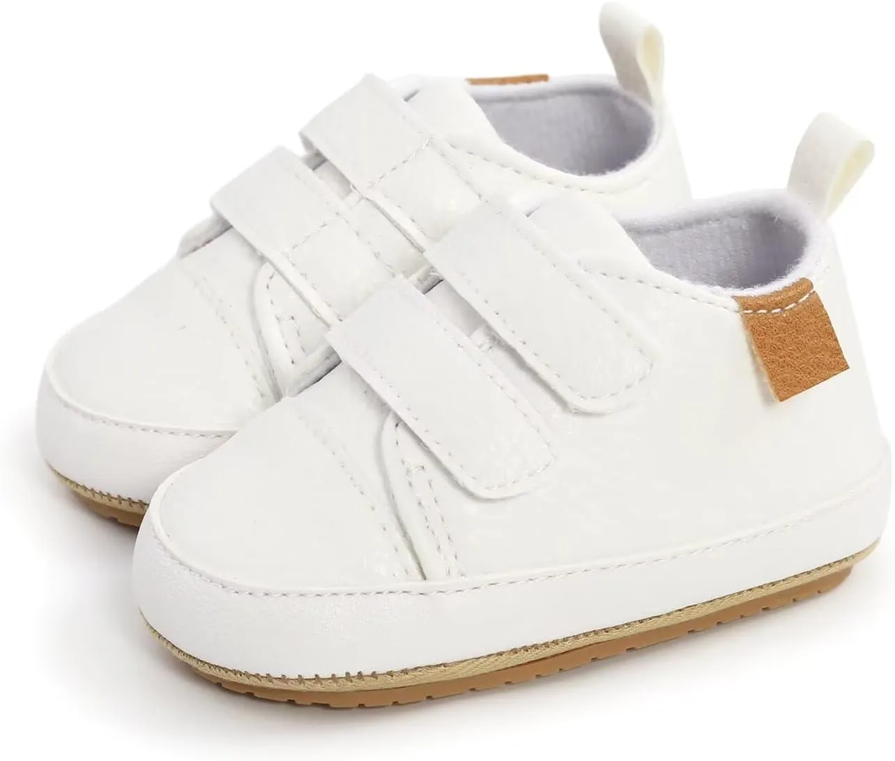 Baby Boys Girls Shoes Non-Slip Rubber Sole High-Top PU Leather Sneakers Infant First Walking Shoes Toddler Crib Shoes Newborn Loafers Flats.