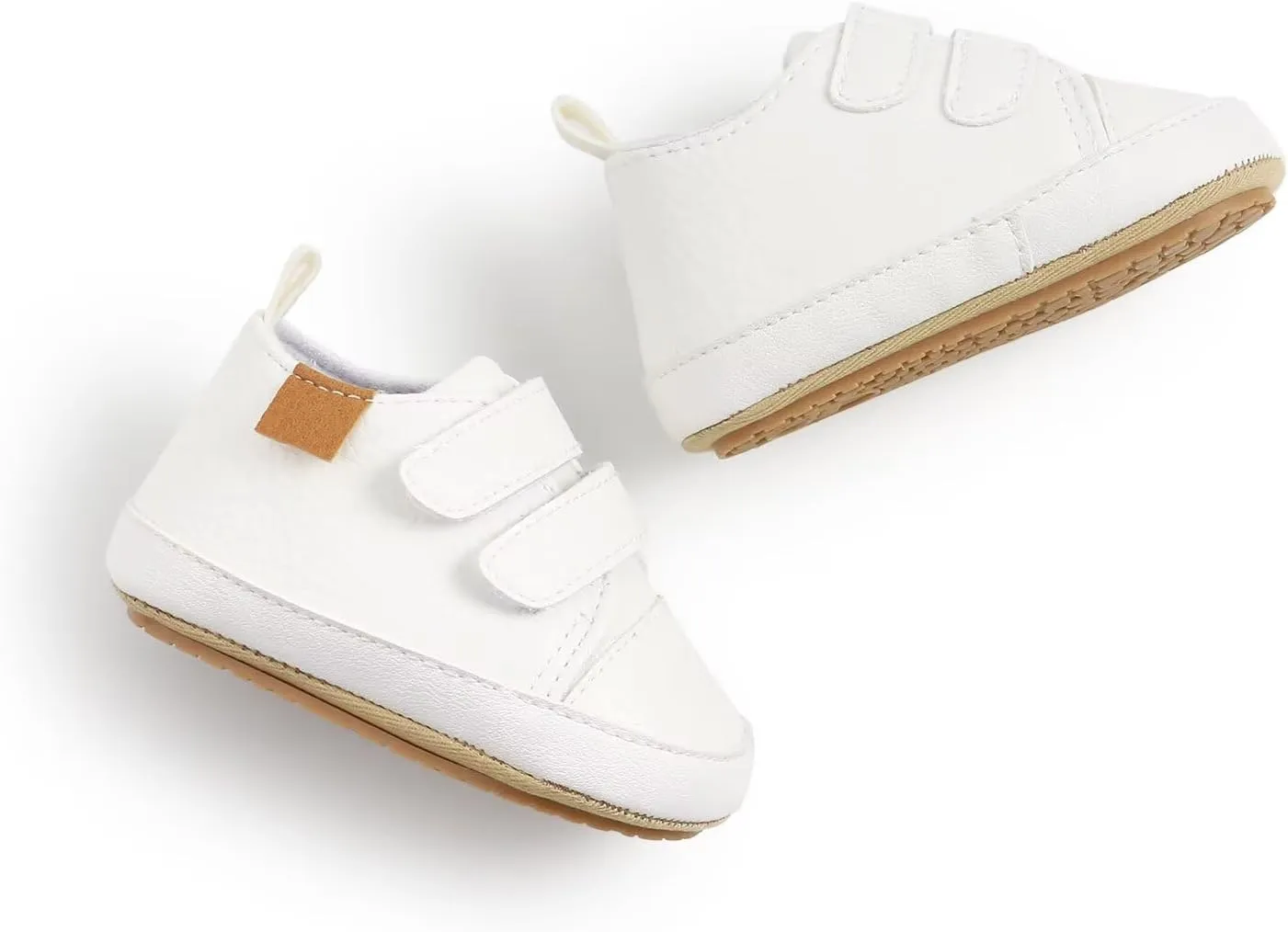 Baby Boys Girls Shoes Non-Slip Rubber Sole High-Top PU Leather Sneakers Infant First Walking Shoes Toddler Crib Shoes Newborn Loafers Flats.