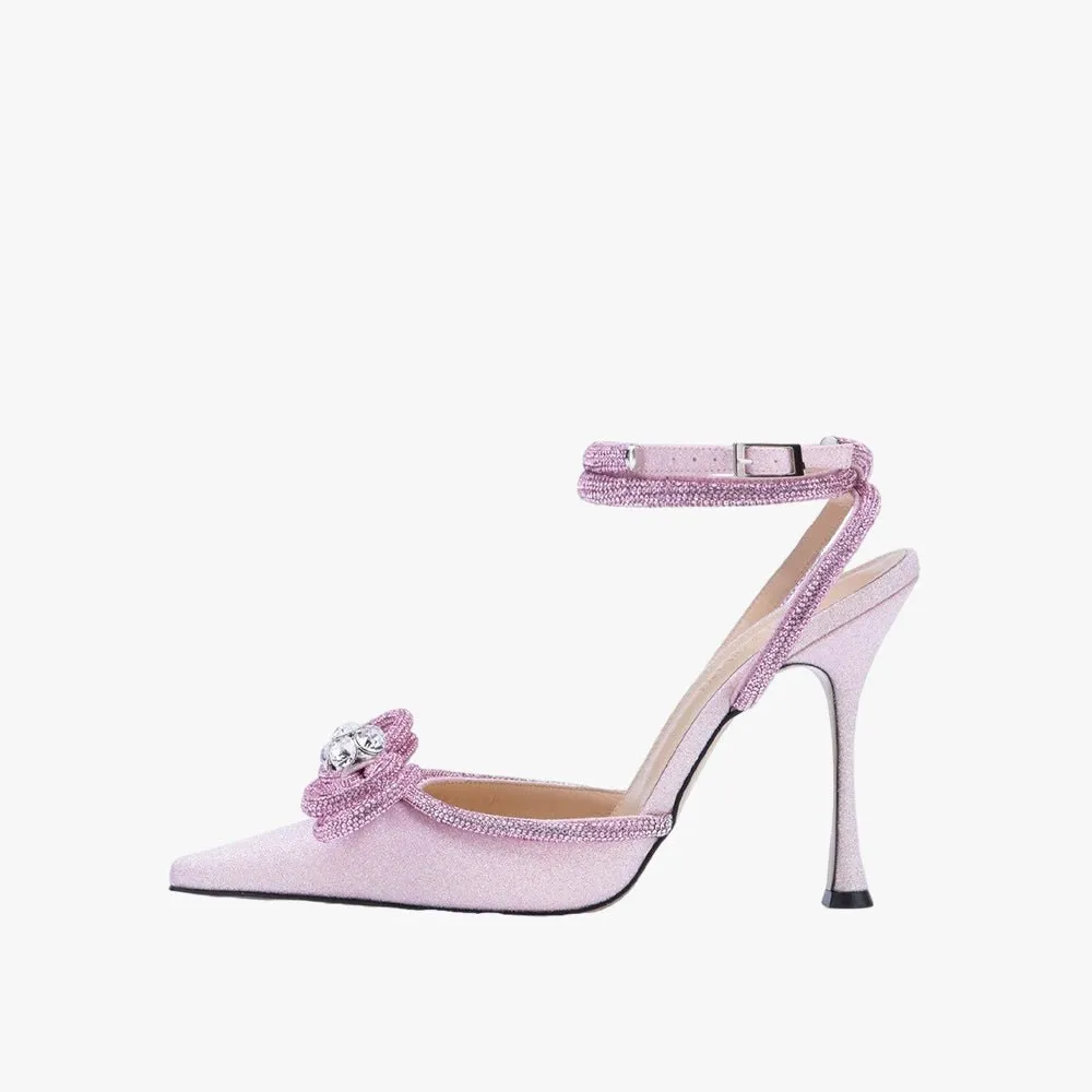 Bellflower Glitter Bow-knot Pumps