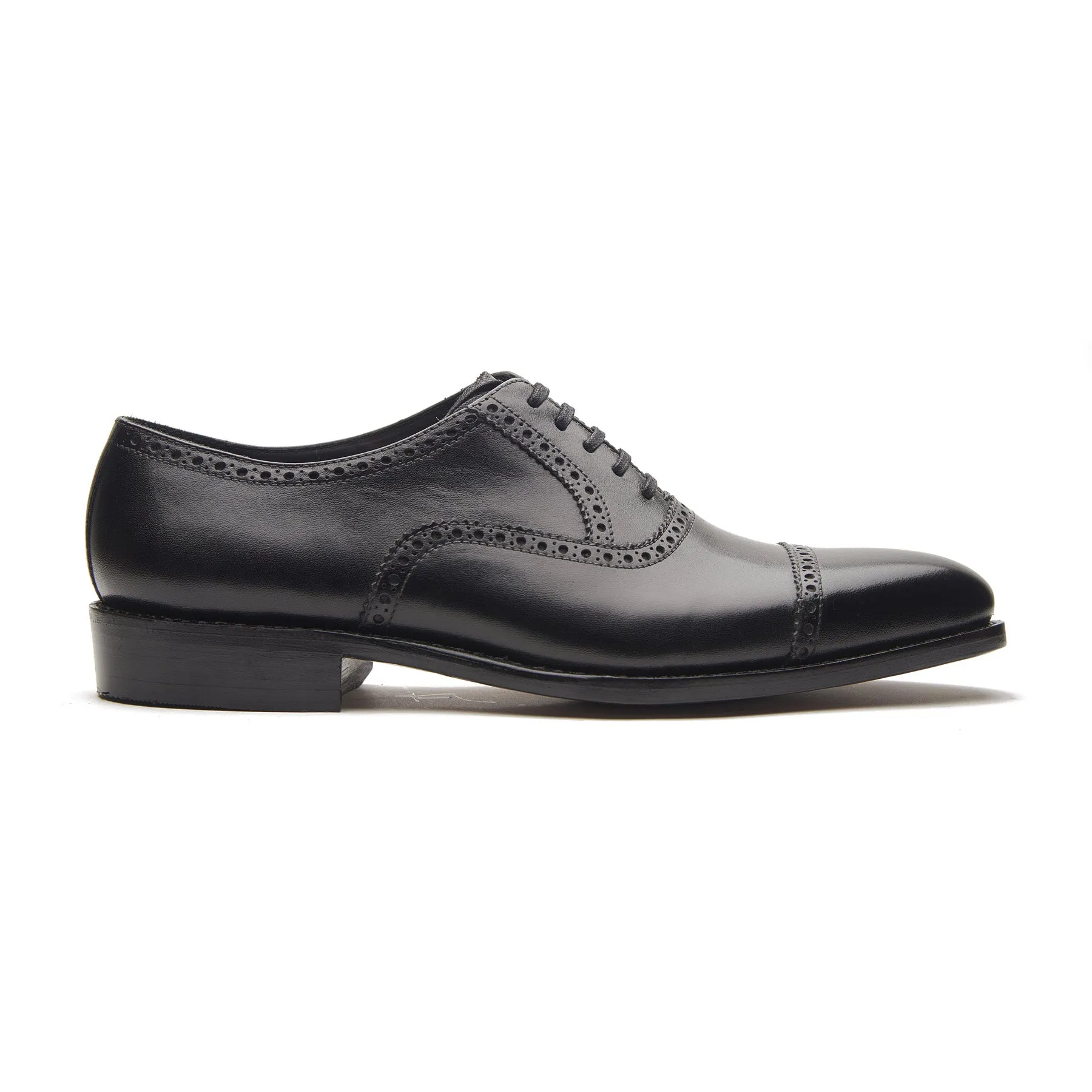 Bemer, Quarter Brogue Oxford - Black | Hand Welted Classics Collection