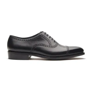 Bemer, Quarter Brogue Oxford - Black | Hand Welted Classics Collection