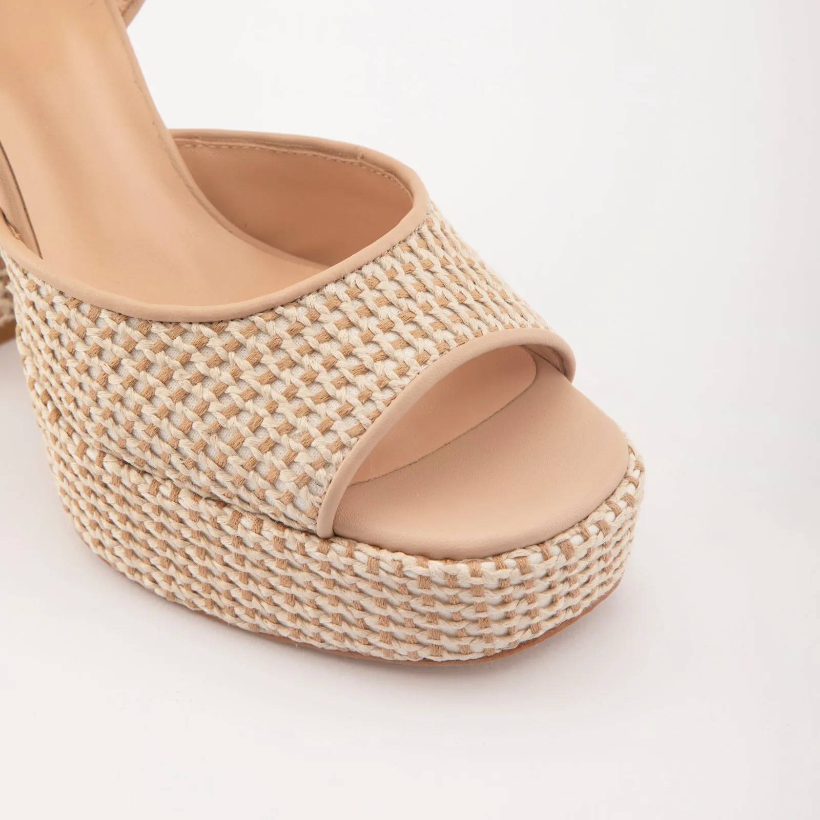 Caceres-TR real leather beige woman heels