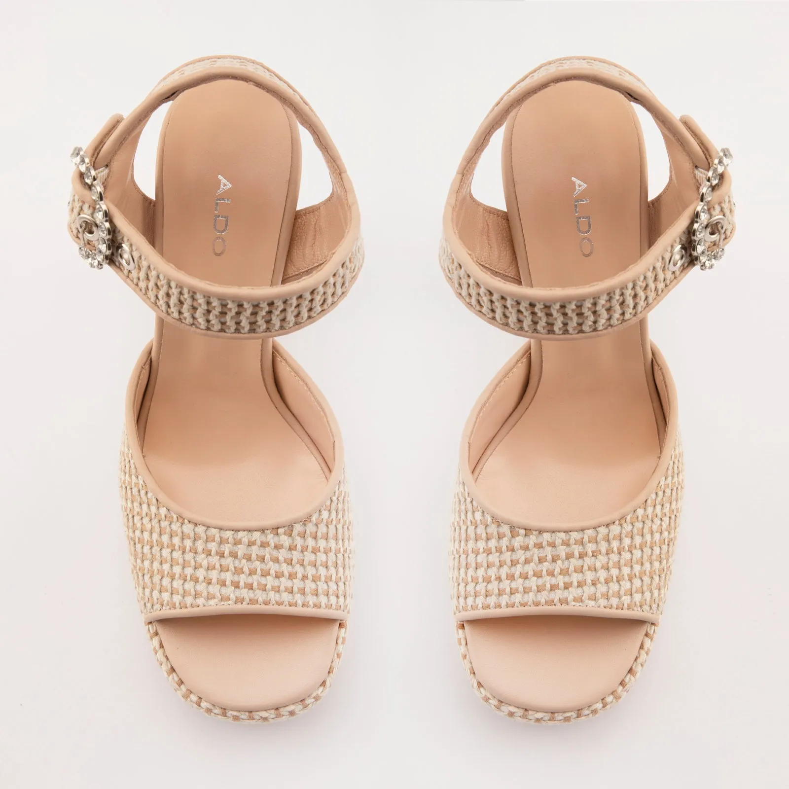 Caceres-TR real leather beige woman heels