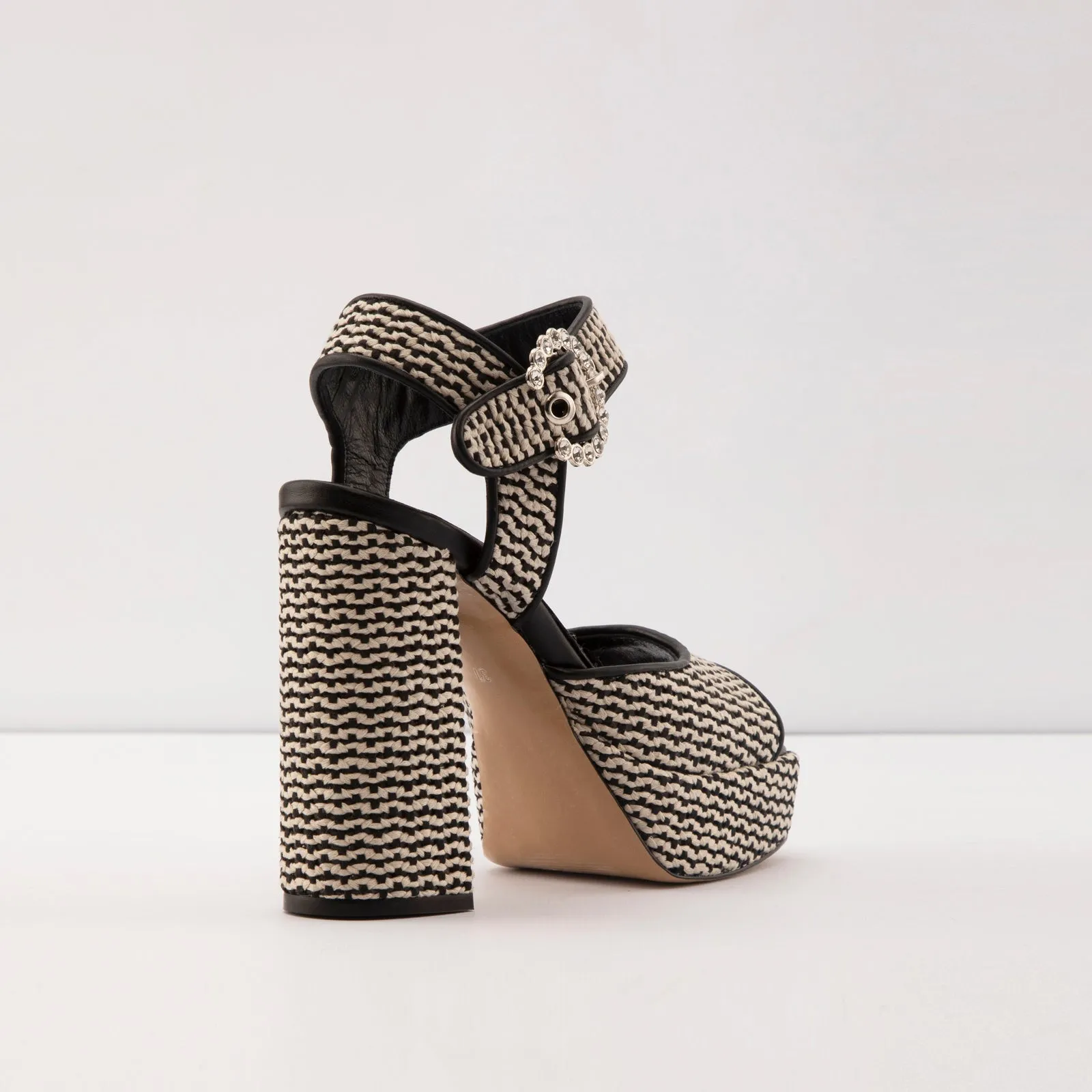 Caceres-TR real leather beige woman heels