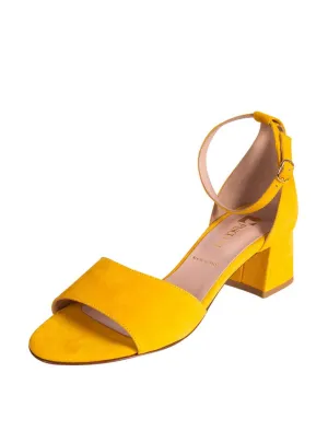 CARINA Pascucci Yellow Suede Heeled Sandal