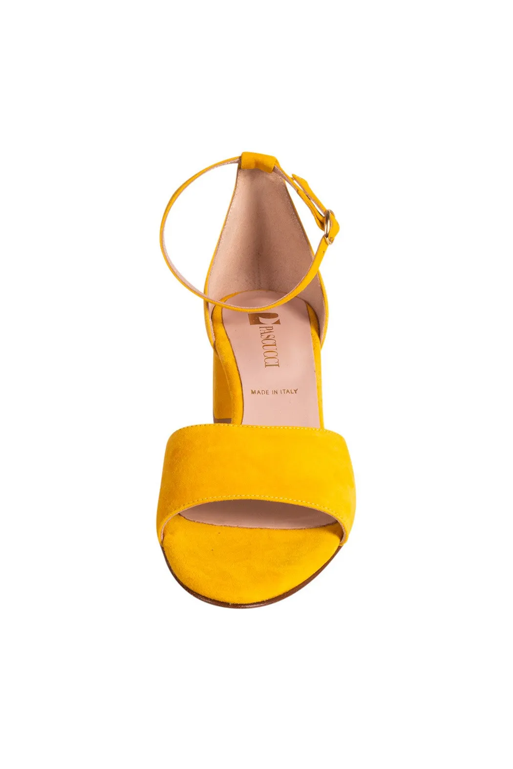 CARINA Pascucci Yellow Suede Heeled Sandal