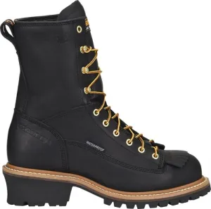 Carolina Men's Spruce 8" Waterproof Soft Toe Logger Boot_Black