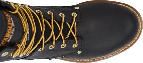 Carolina Men's Spruce 8" Waterproof Soft Toe Logger Boot_Black