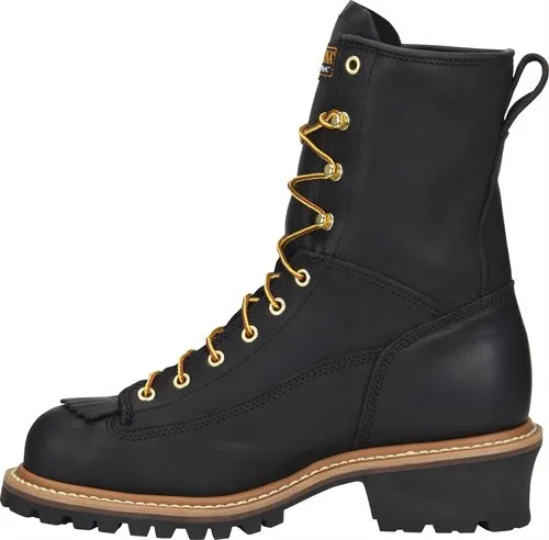 Carolina Men's Spruce 8" Waterproof Soft Toe Logger Boot_Black
