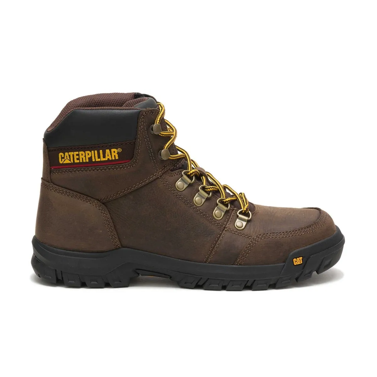 Caterpillar Outline Soft Toe Men's Work Boot (p74087) In Seal Brown
