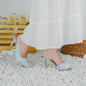 Crystal Cascade Heels Blue