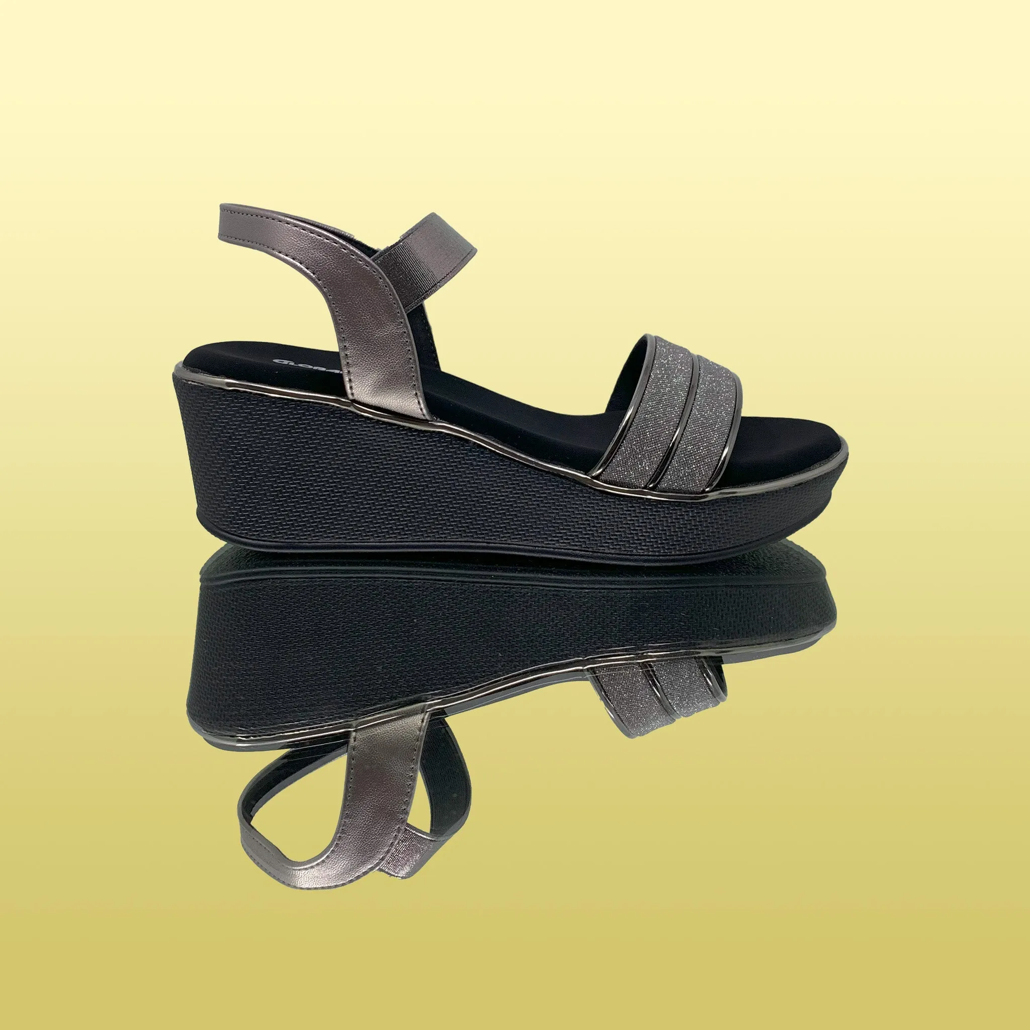 Crystal Wedge Heels