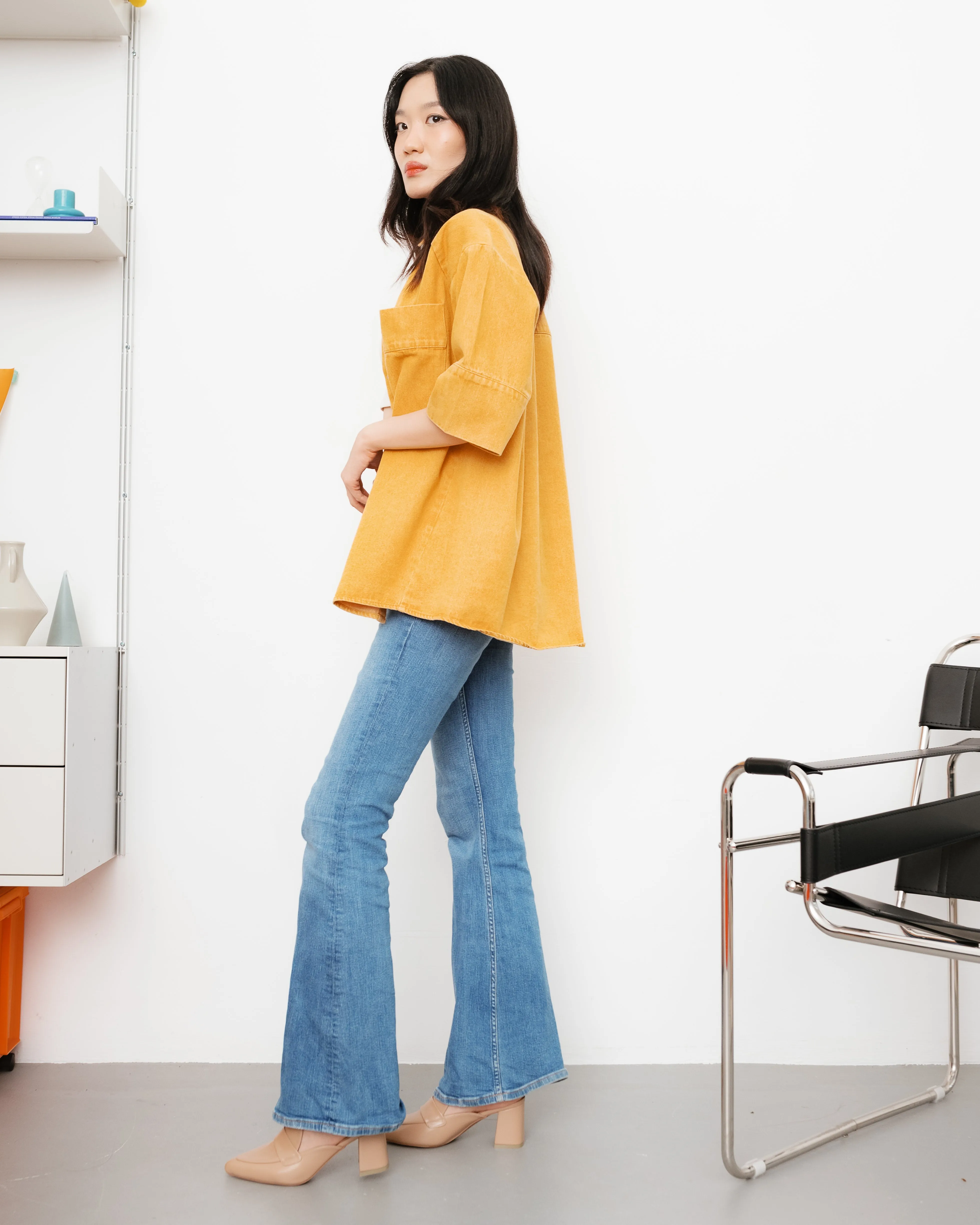 Cynthia Pointy Heel Mules (Nude)
