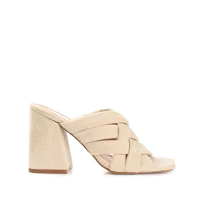DORISA MULE HEELS IN FAUX SUEDE