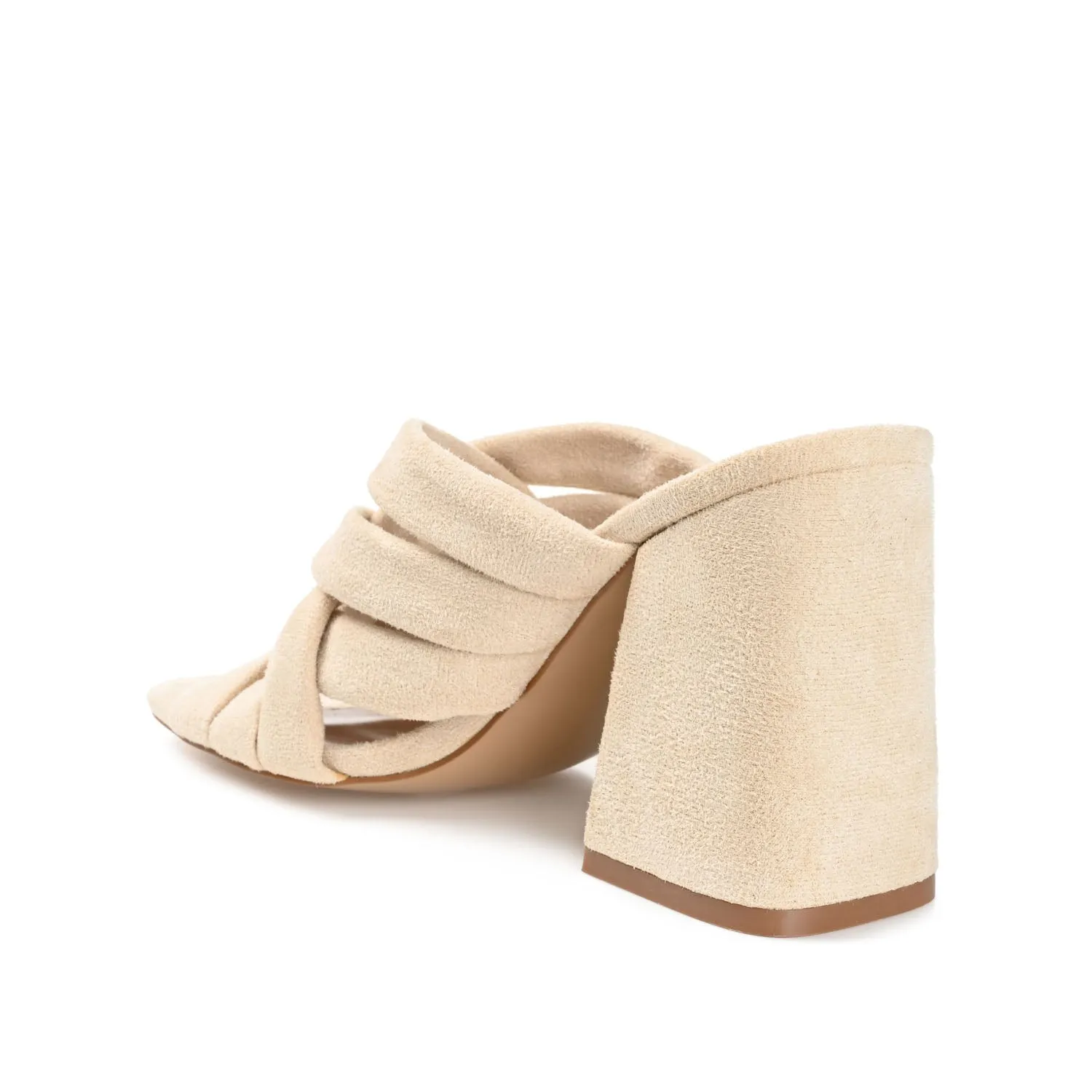 DORISA MULE HEELS IN FAUX SUEDE
