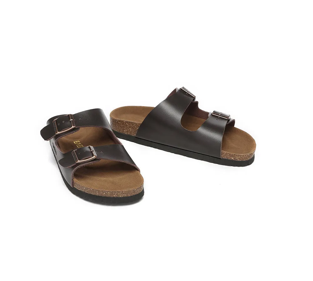 EVERAU® Men Adjustable Strap Summer Beach Large Size Mick Sandal Slides