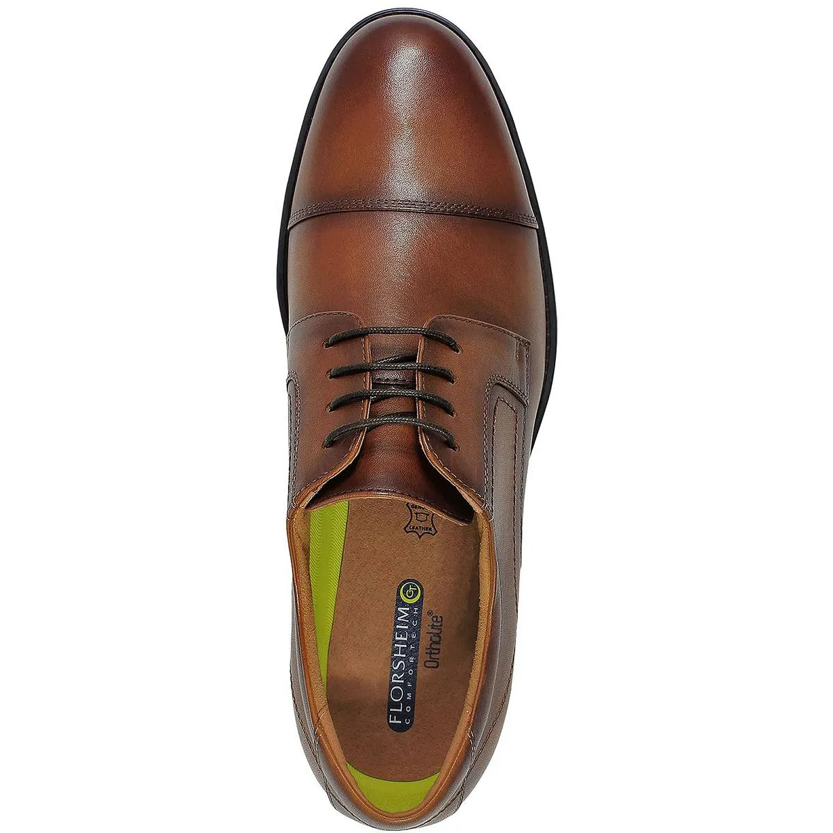 Florsheim Mens Center Cap Oxford  Leather Lace-Up Cap Toe Oxfords