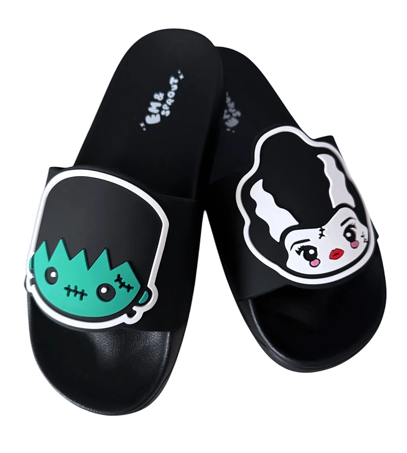 Frankenstein & Bride Slides Women's Sizes 6 to 11