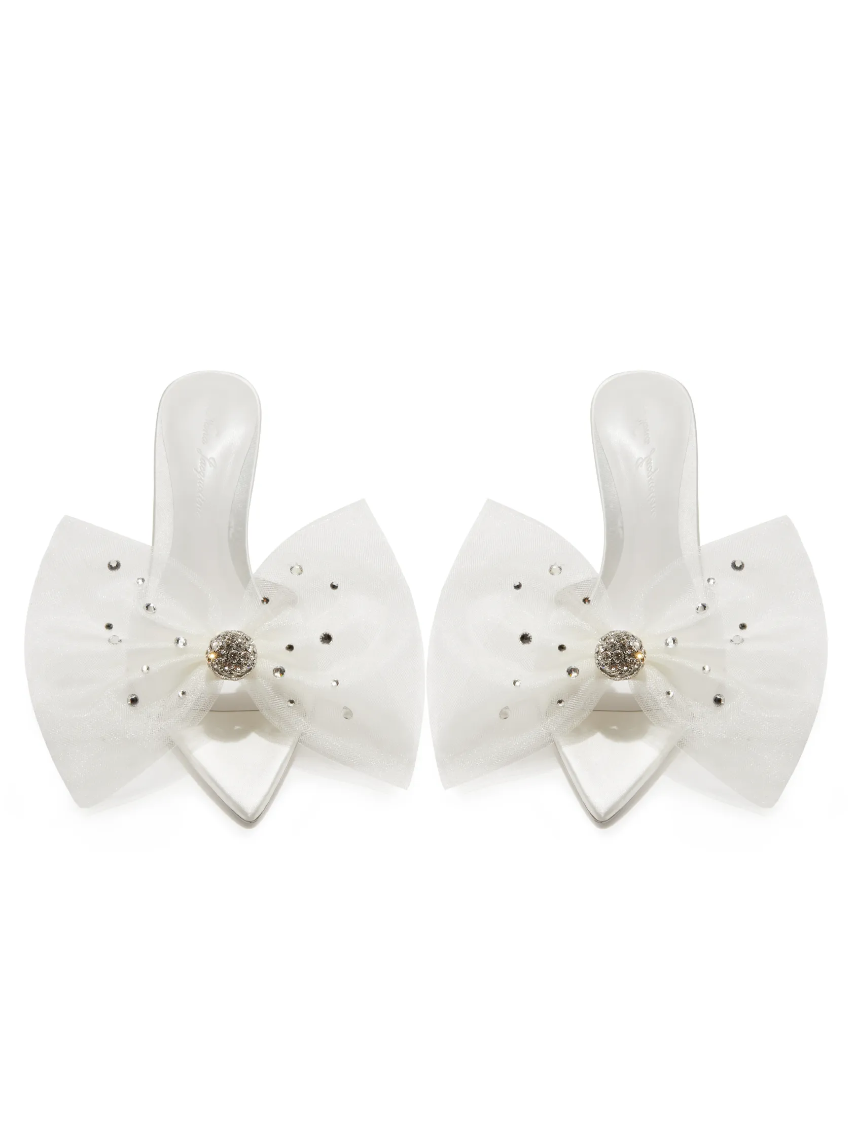Isabella Bow Heels (White) (Final Sale)