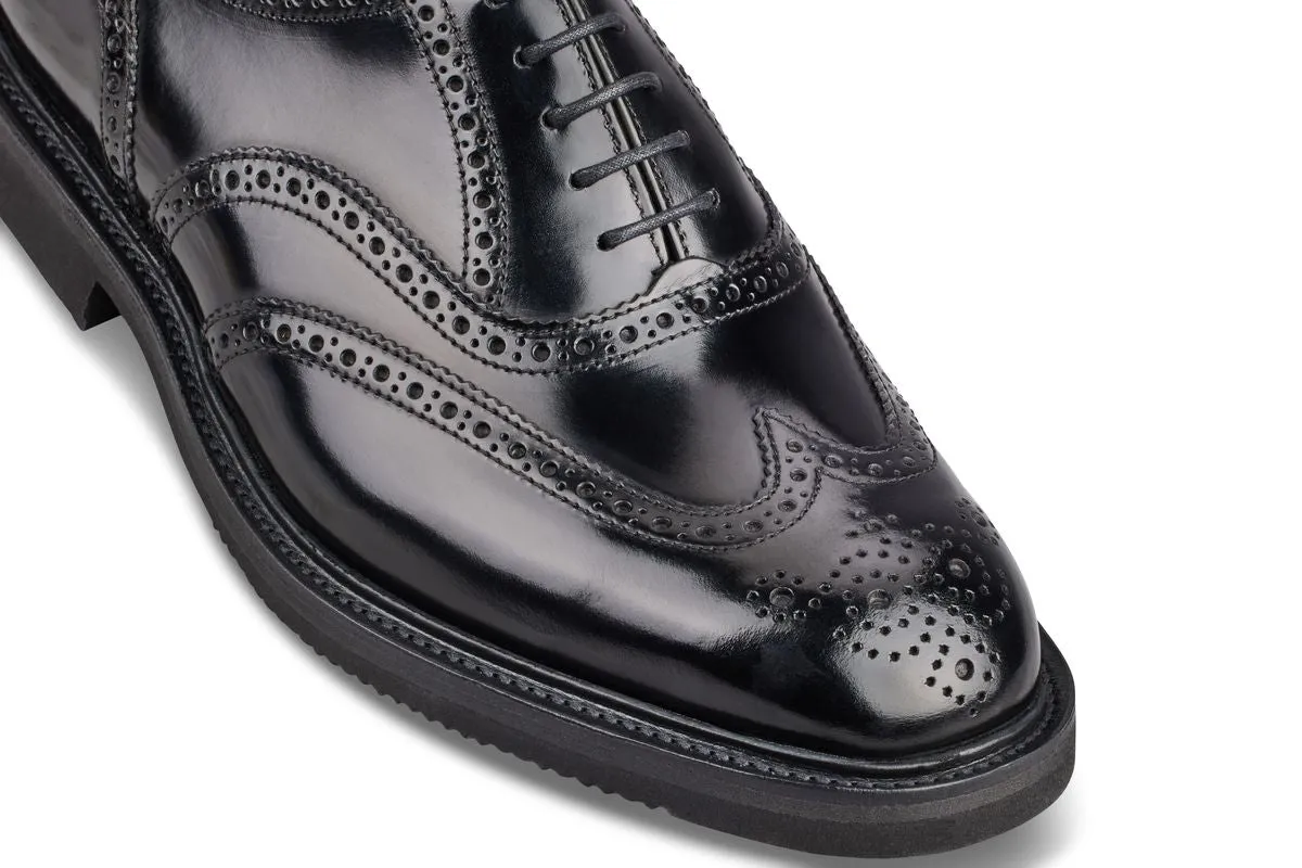 Jeremy Brogue Oxford City Shoe - Black Bookbinder
