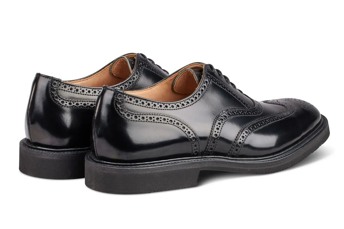 Jeremy Brogue Oxford City Shoe - Black Bookbinder