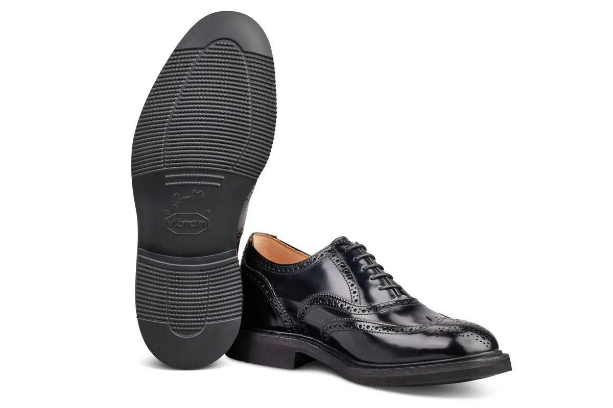 Jeremy Brogue Oxford City Shoe - Black Bookbinder