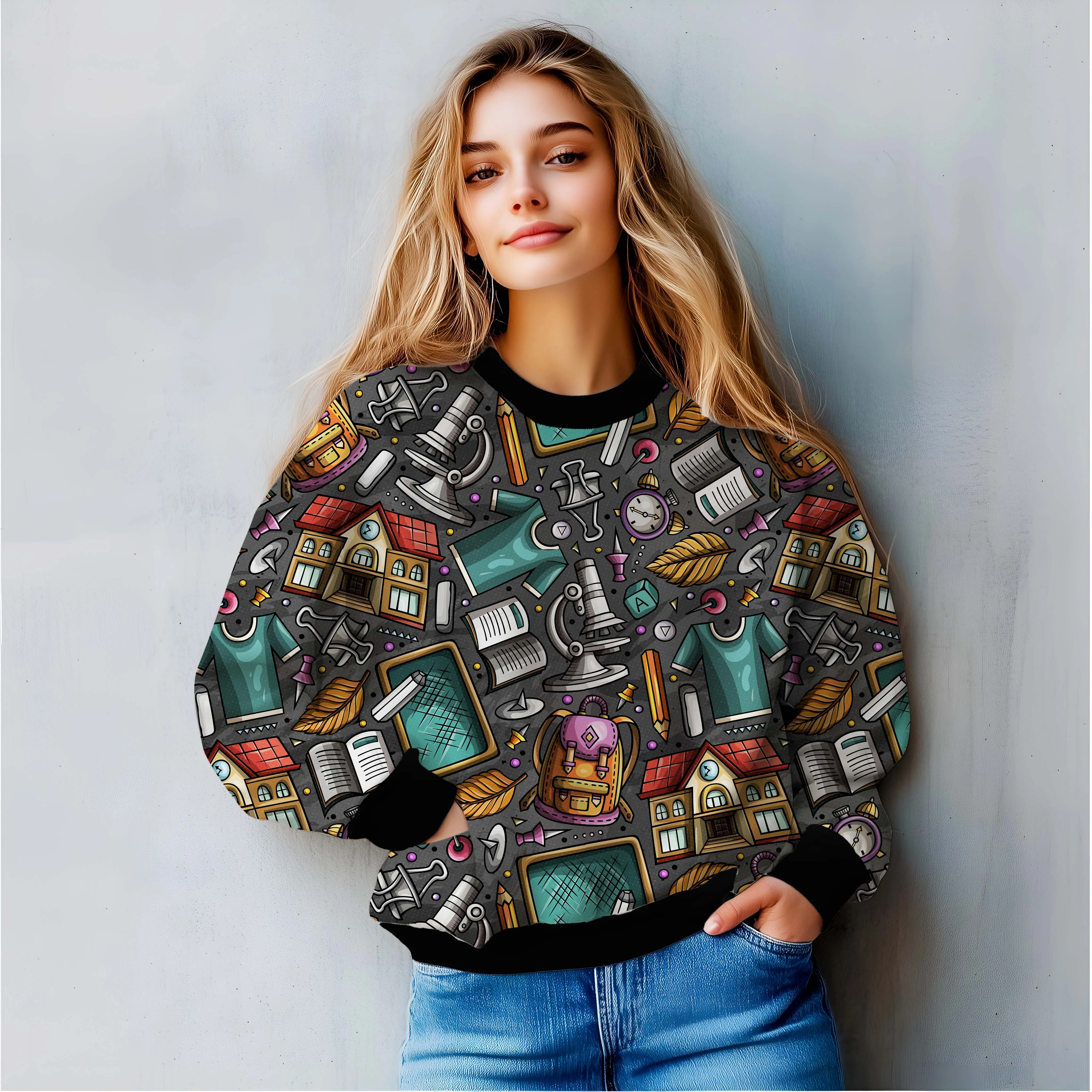 Learn in Style All-Over Print Sweatshirt