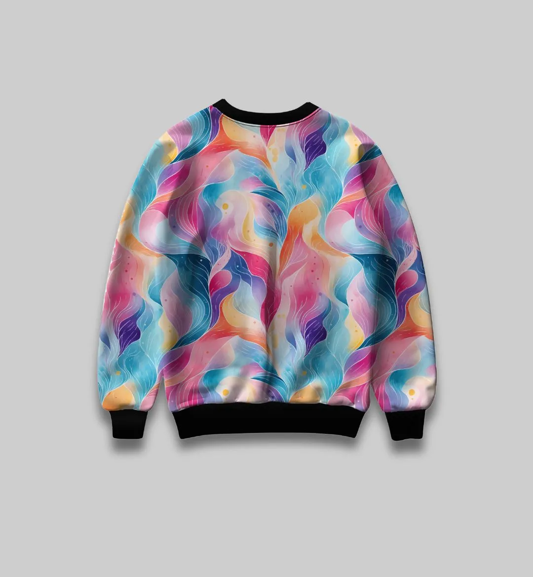 Lush Ripples All Over Print Sweatshirt