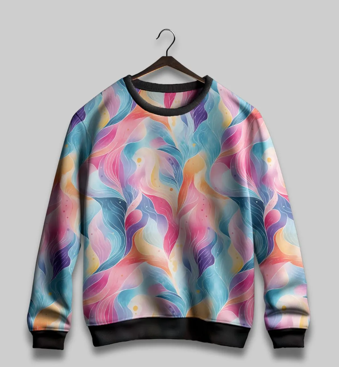 Lush Ripples All Over Print Sweatshirt