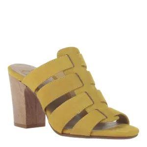 MADELINE - NOVELETTE in CHINESE YELLOW Heeled Sandals