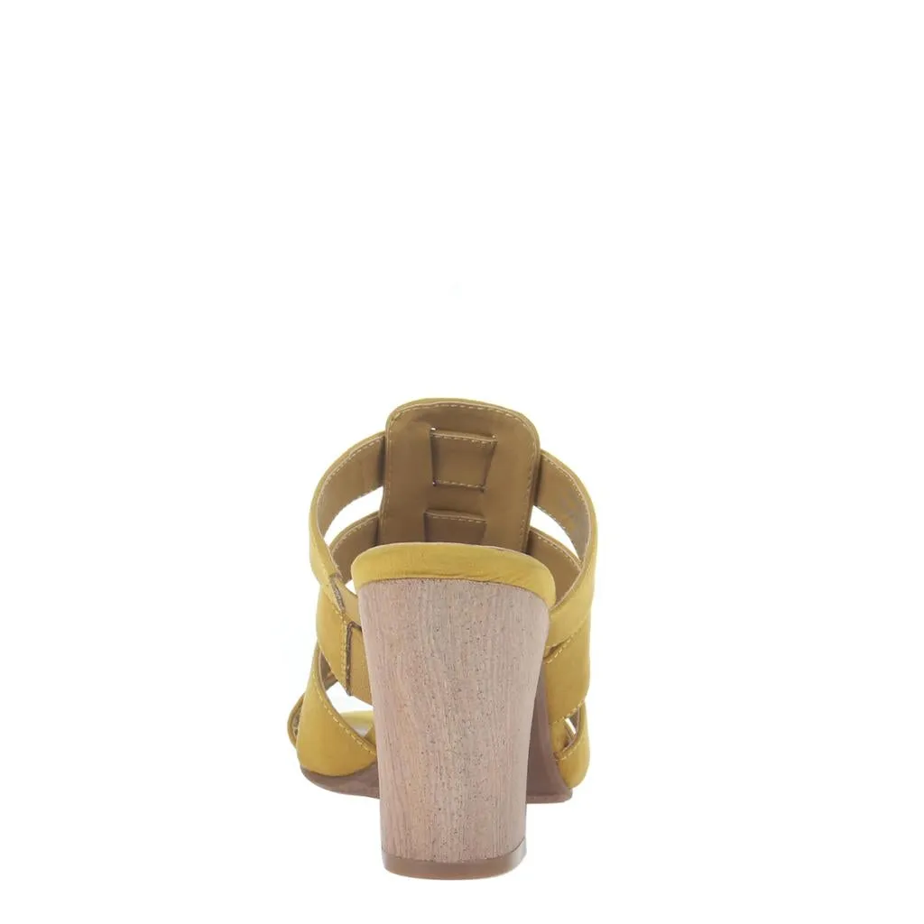MADELINE - NOVELETTE in CHINESE YELLOW Heeled Sandals
