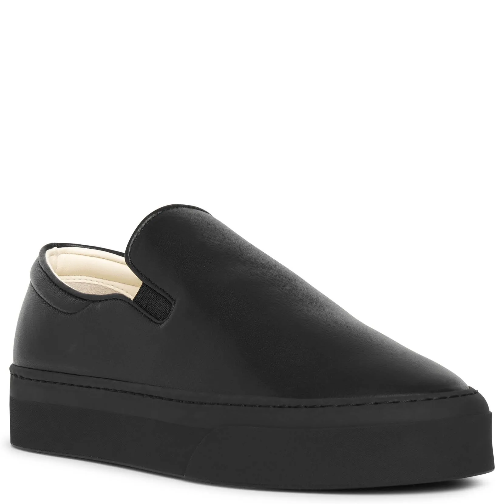 Marie H black nappa sneakers