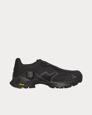 Minaar Black Slip On Sneakers