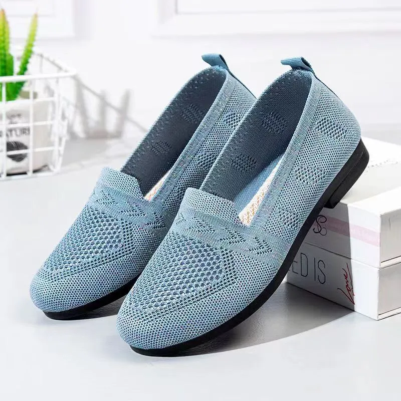 Nanccy Weaving Breathable Loafers  Comfortable Walking Casual Flats Shoes WF04