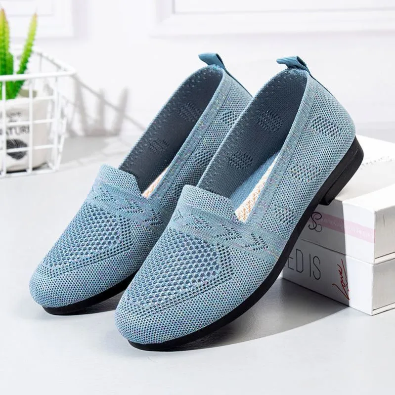 Nanccy Weaving Breathable Loafers  Comfortable Walking Casual Flats Shoes WF04