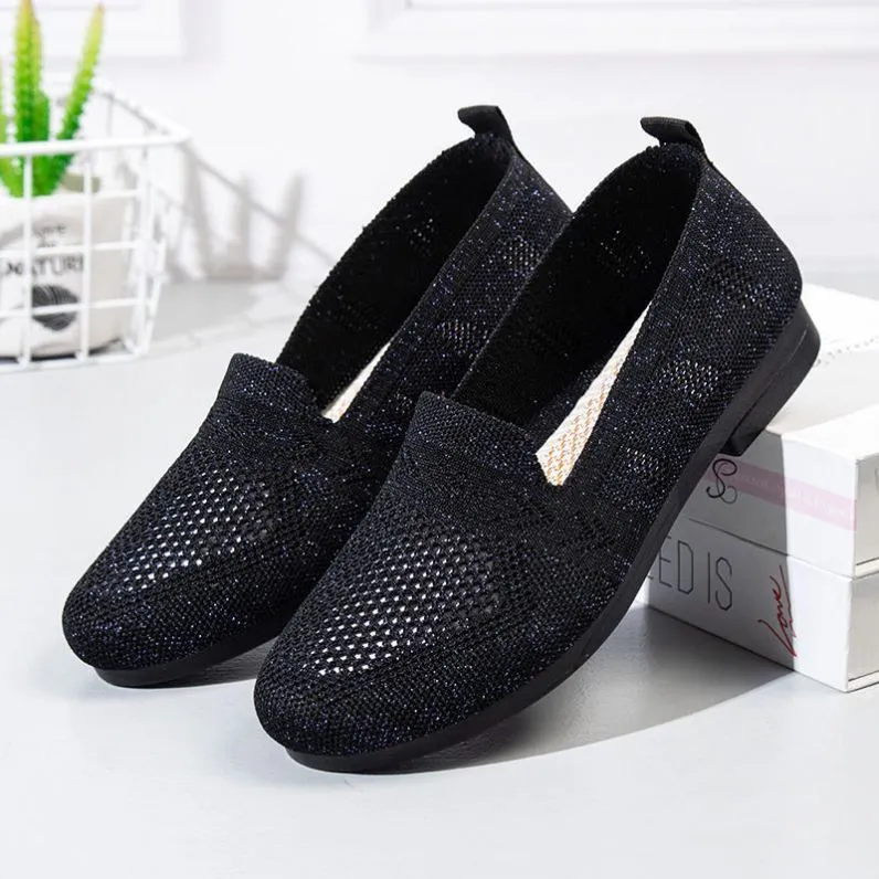 Nanccy Weaving Breathable Loafers  Comfortable Walking Casual Flats Shoes WF04