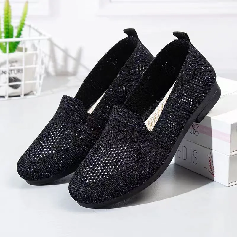 Nanccy Weaving Breathable Loafers  Comfortable Walking Casual Flats Shoes WF04