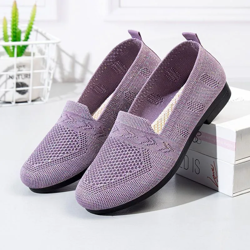 Nanccy Weaving Breathable Loafers  Comfortable Walking Casual Flats Shoes WF04