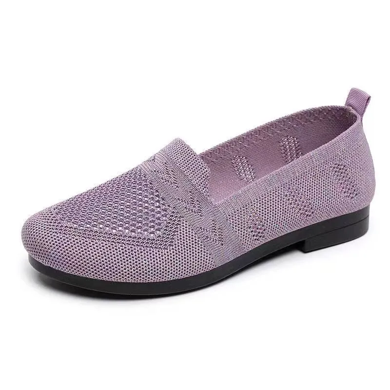 Nanccy Weaving Breathable Loafers  Comfortable Walking Casual Flats Shoes WF04