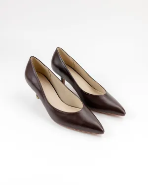 Nova Covered Pump Heels (Dark Brown)