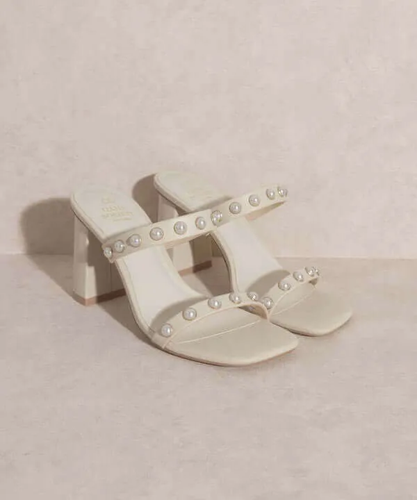 OASIS SOCIETY Victoria - Pearl Strap Heels Sandals