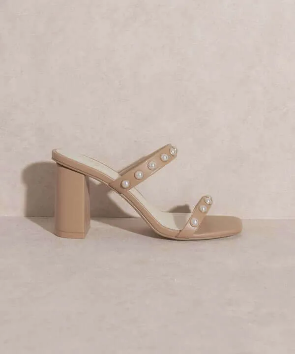 OASIS SOCIETY Victoria - Pearl Strap Heels Sandals
