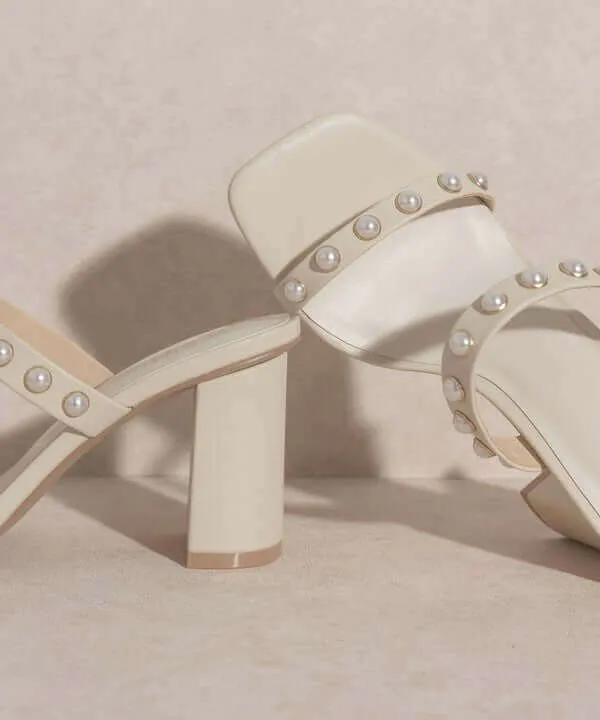 OASIS SOCIETY Victoria - Pearl Strap Heels Sandals